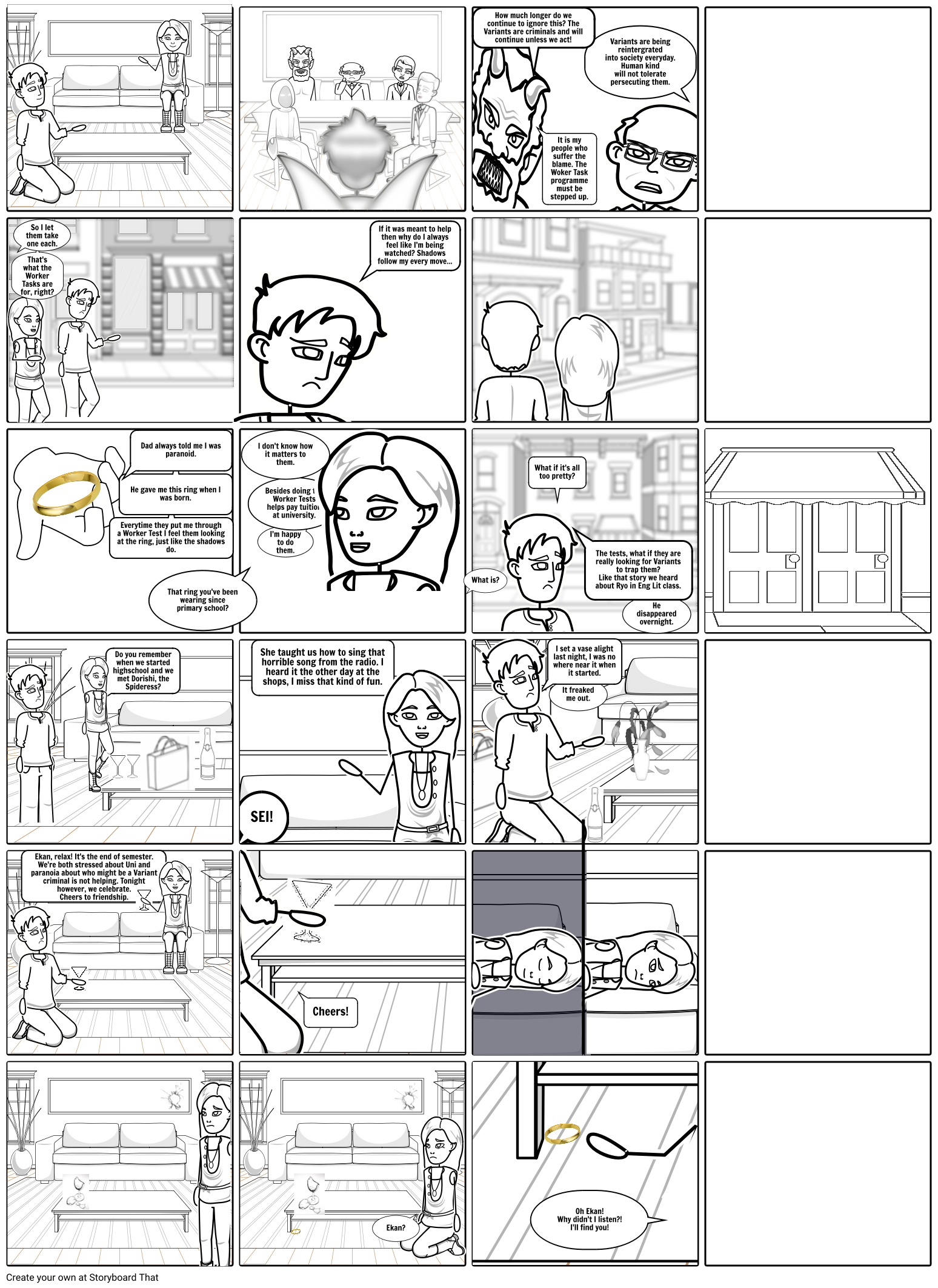 Clouded Web Comic1 Storyboard O Nims