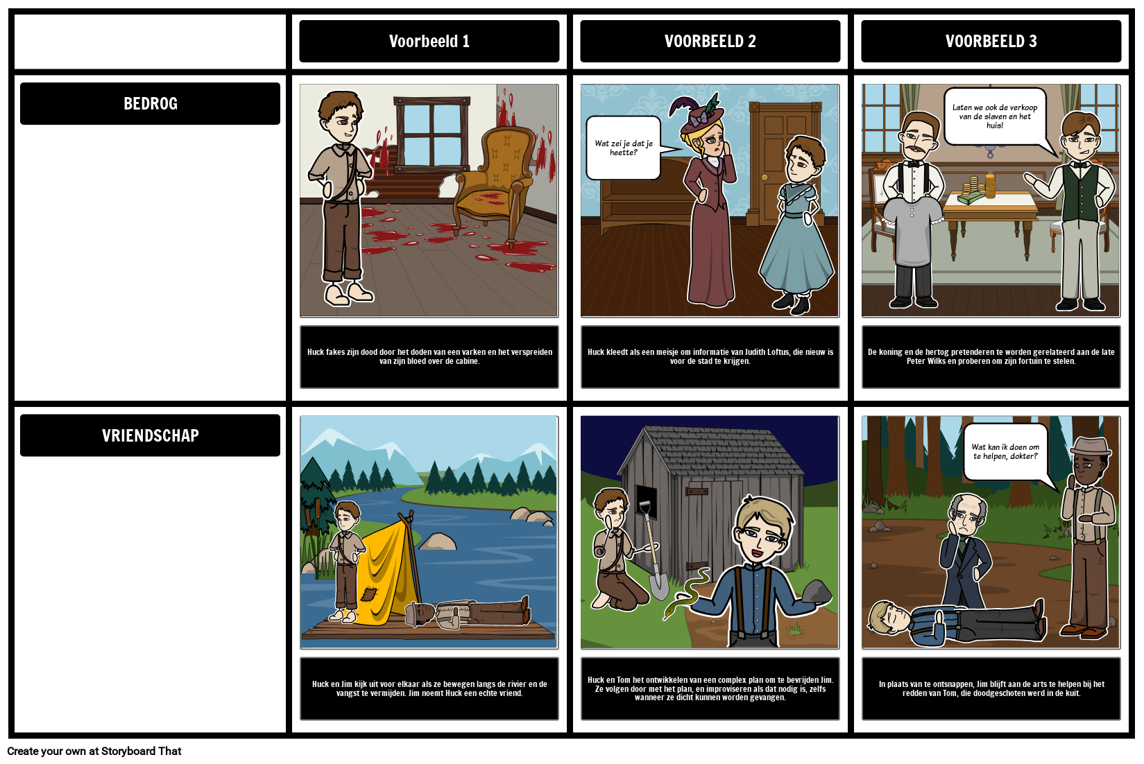 Avonturen van Huckleberry Finn Theme Storyboard