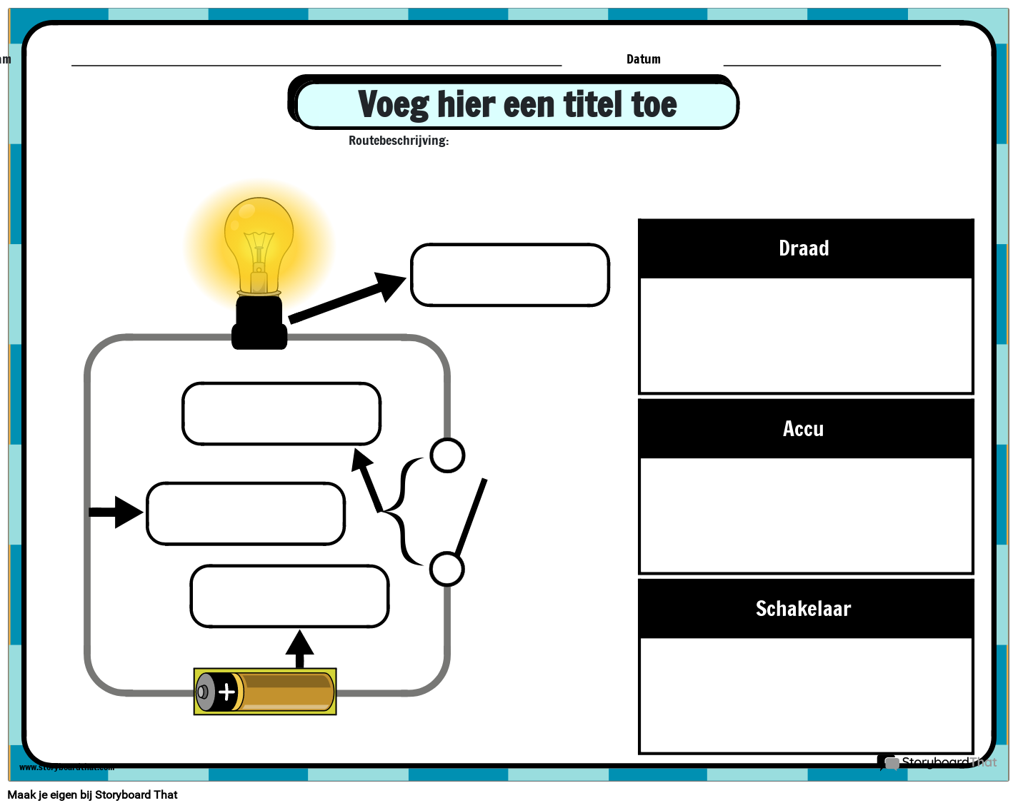 Delen van een Circuit en Zijn Werkblad met Functies