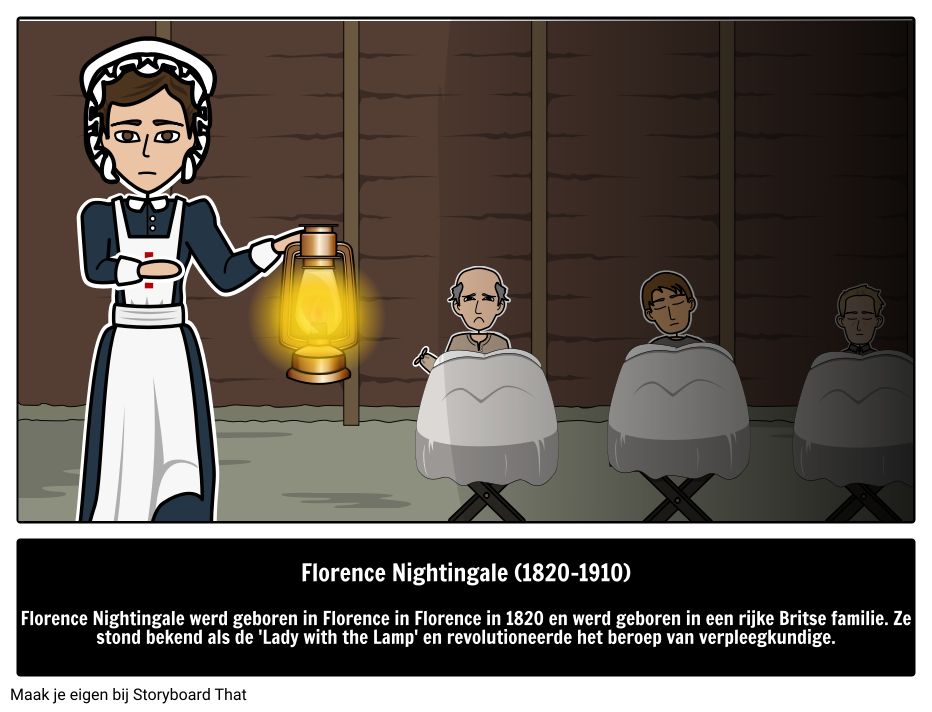 Florence Nightingale De Dame Met De Lamp Storyboard 4968