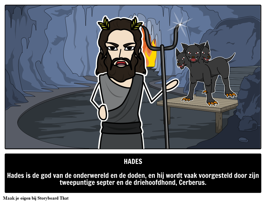 Hades Griekse God Van De Onderwereld Storyboard