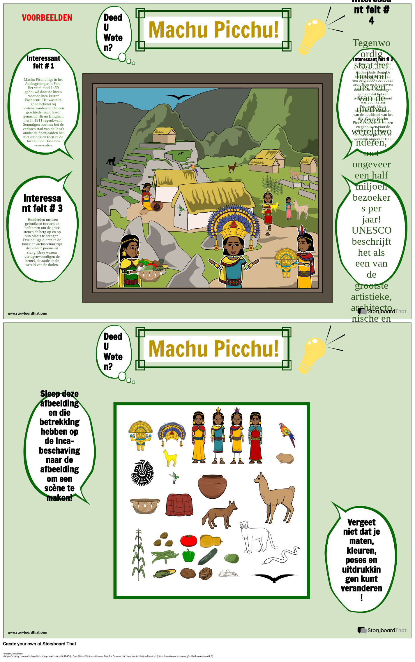 Inca Wist u dat Poster Machu Picchu Answers Storyboard