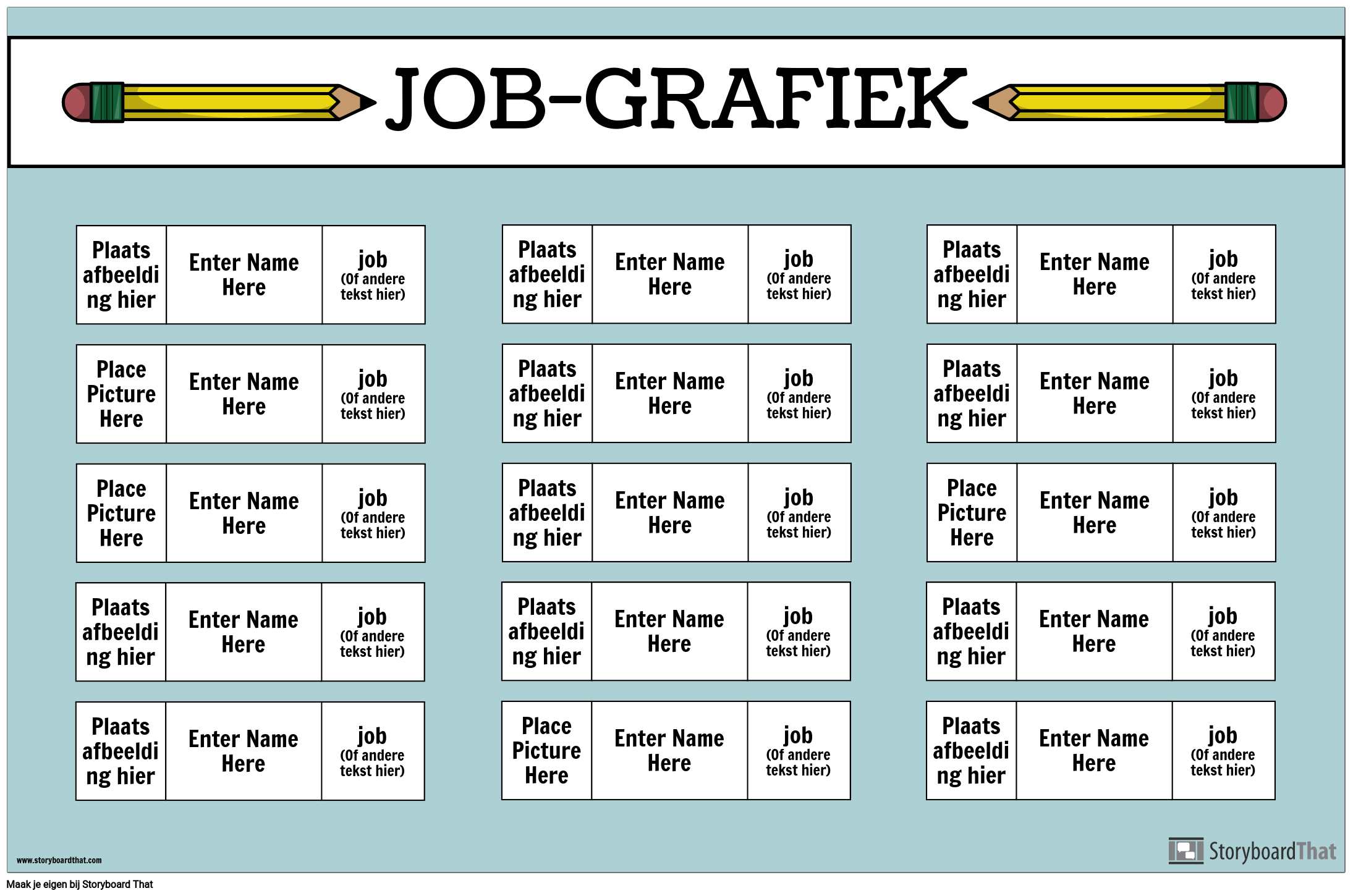 Job Chart-poster Storyboard por nl-examples