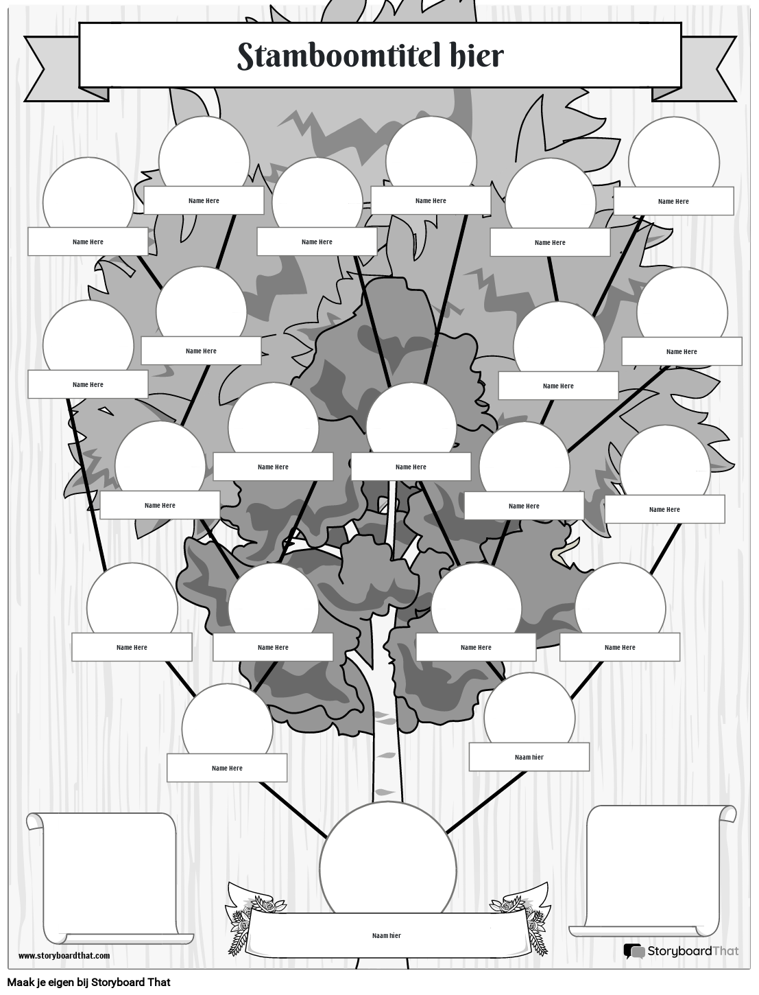 kopie stamboom bw portret Storyboard by nl-examples