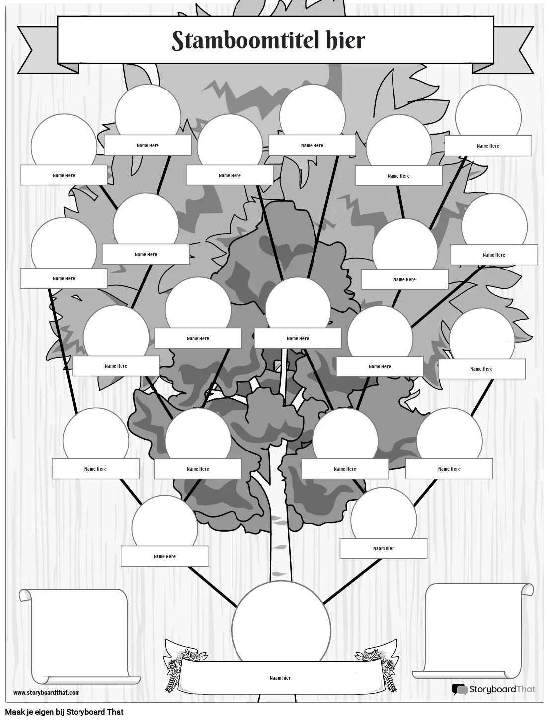 kopie stamboom bw portret