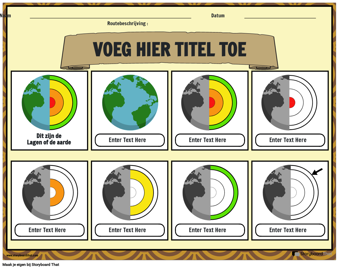 Noem de Lagen van de Aarde Storyboard by nlexamples