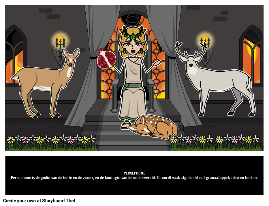 Persephone: Koningin van de Onderwereld Storyboard