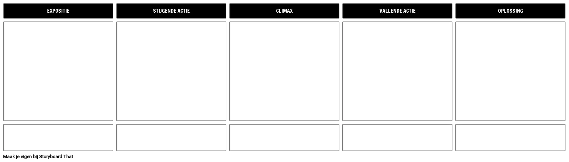 Plotdiagramsjabloon - 5 Cellen