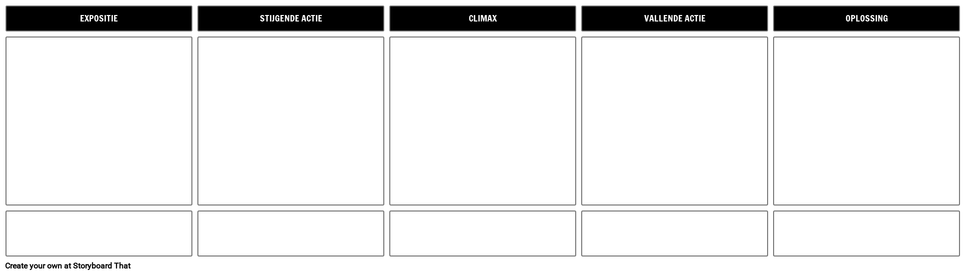 Plotdiagramsjabloon - 5 Cellen