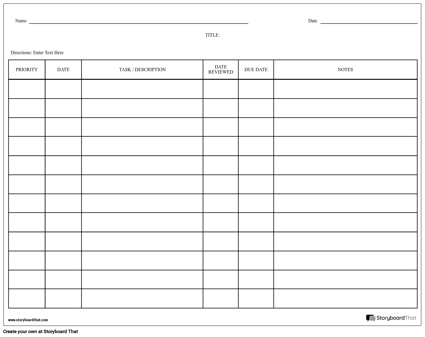 Coreq Checklist Word Template