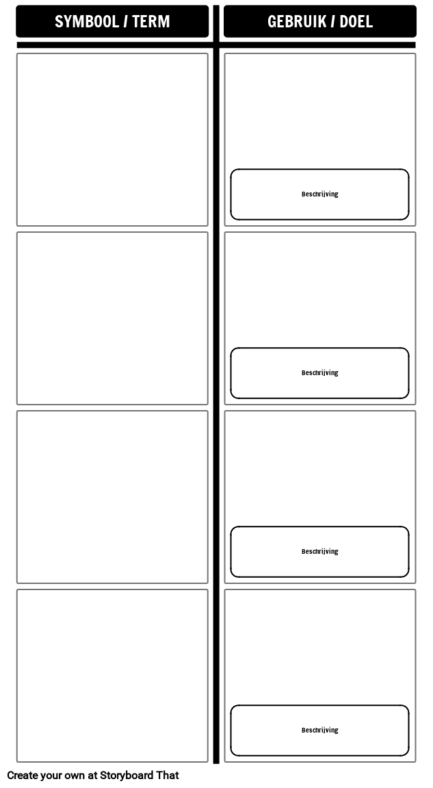Science Term Matching Template Storyboard af nl-examples