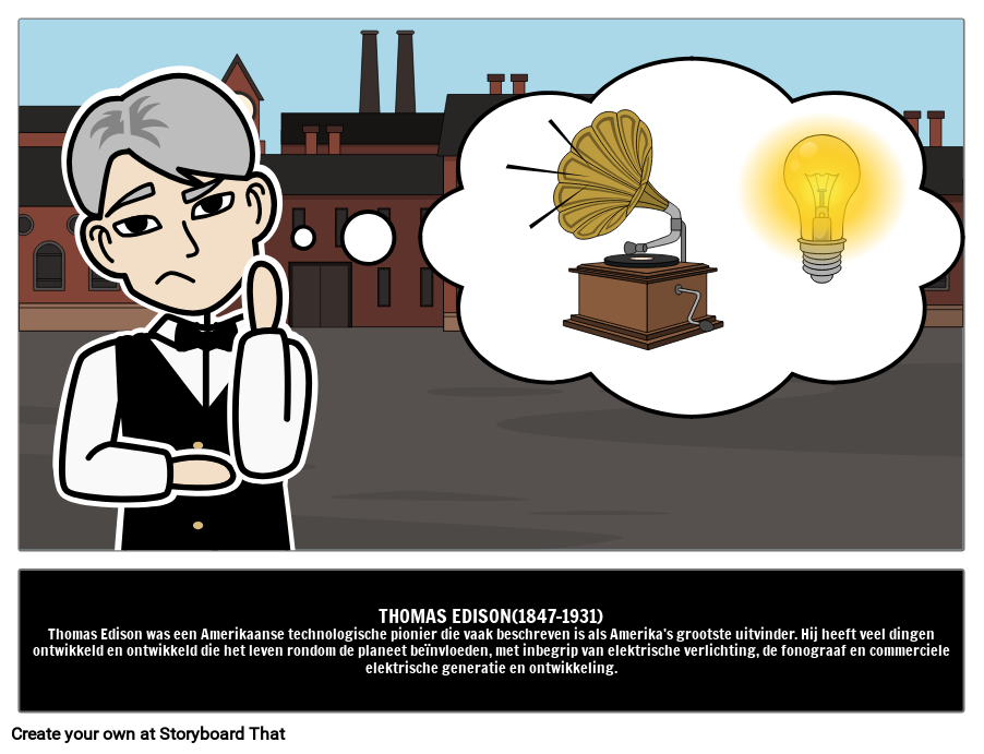 Thomas Edison: Amerikaanse Uitvinder Storyboard