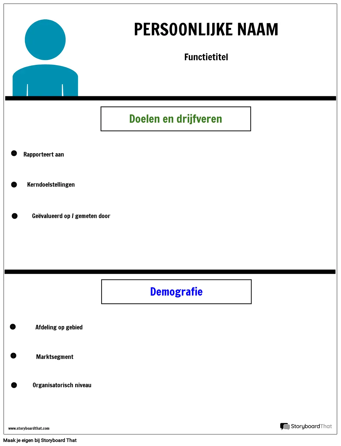 User Persona-sjabloon