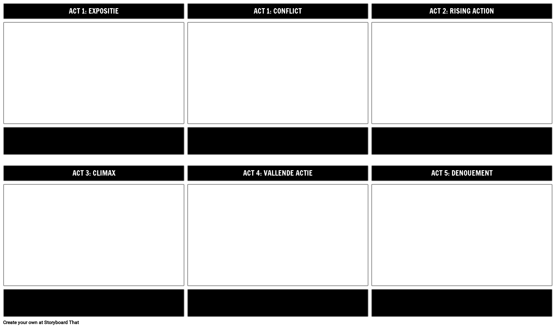 Vijf-Act Structuur Play Diagram Template