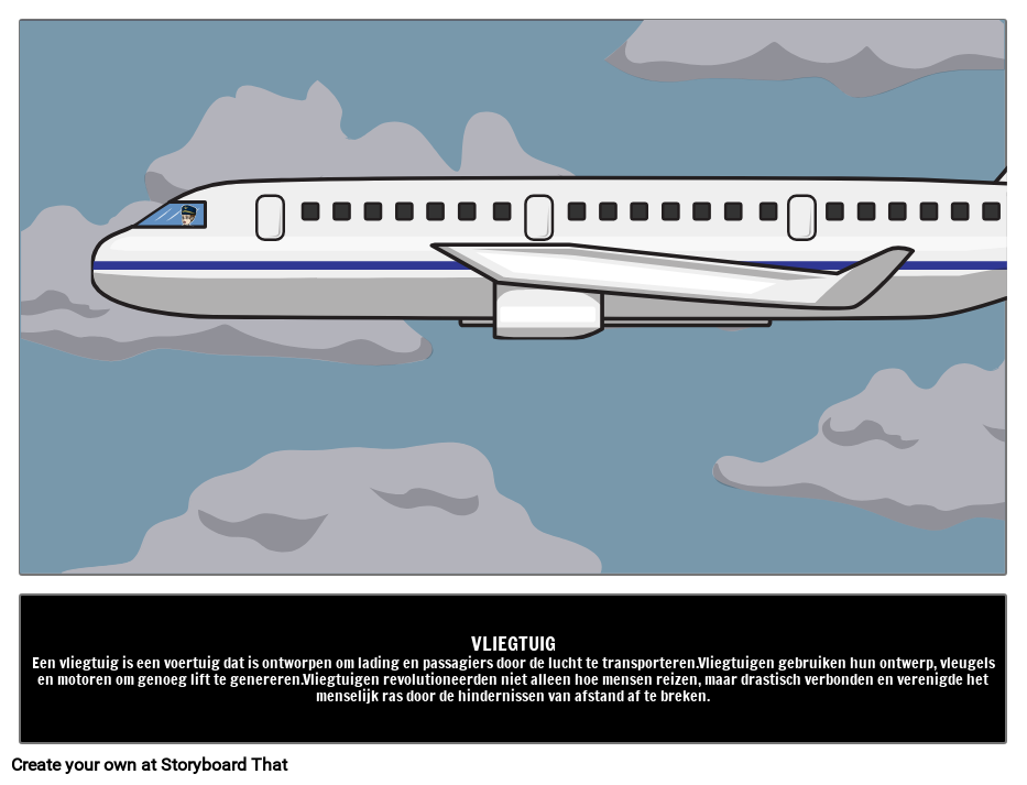 Vliegtuig Storyboard per nl-examples