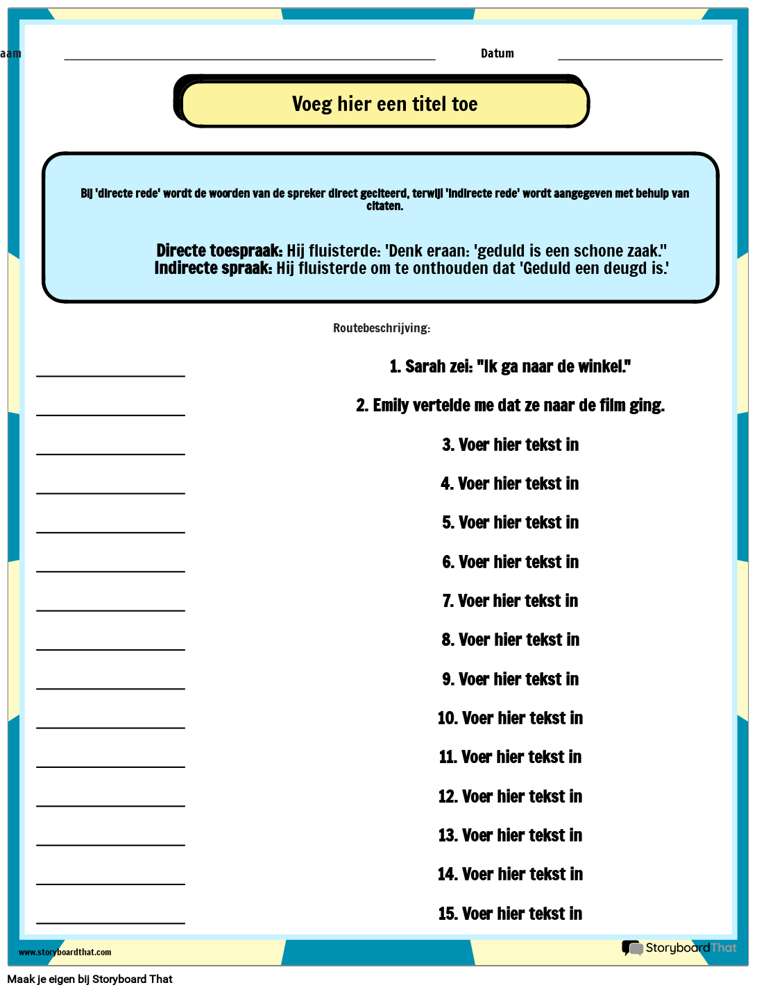 werkblad-directe-spraak-en-aanhalingstekens-storyboard