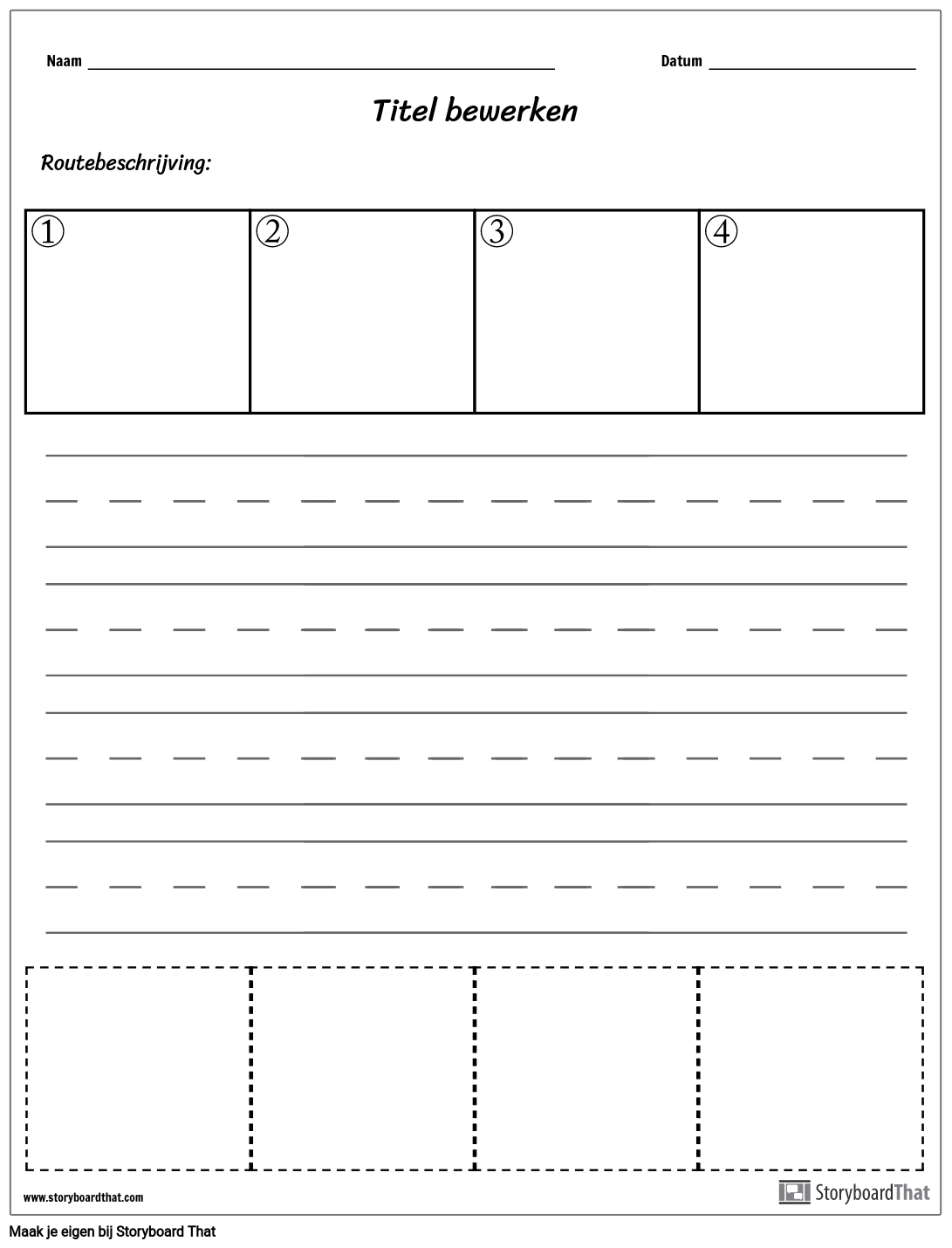 Werkblad Voor Volgorde Schrijven Storyboard by nl-examples