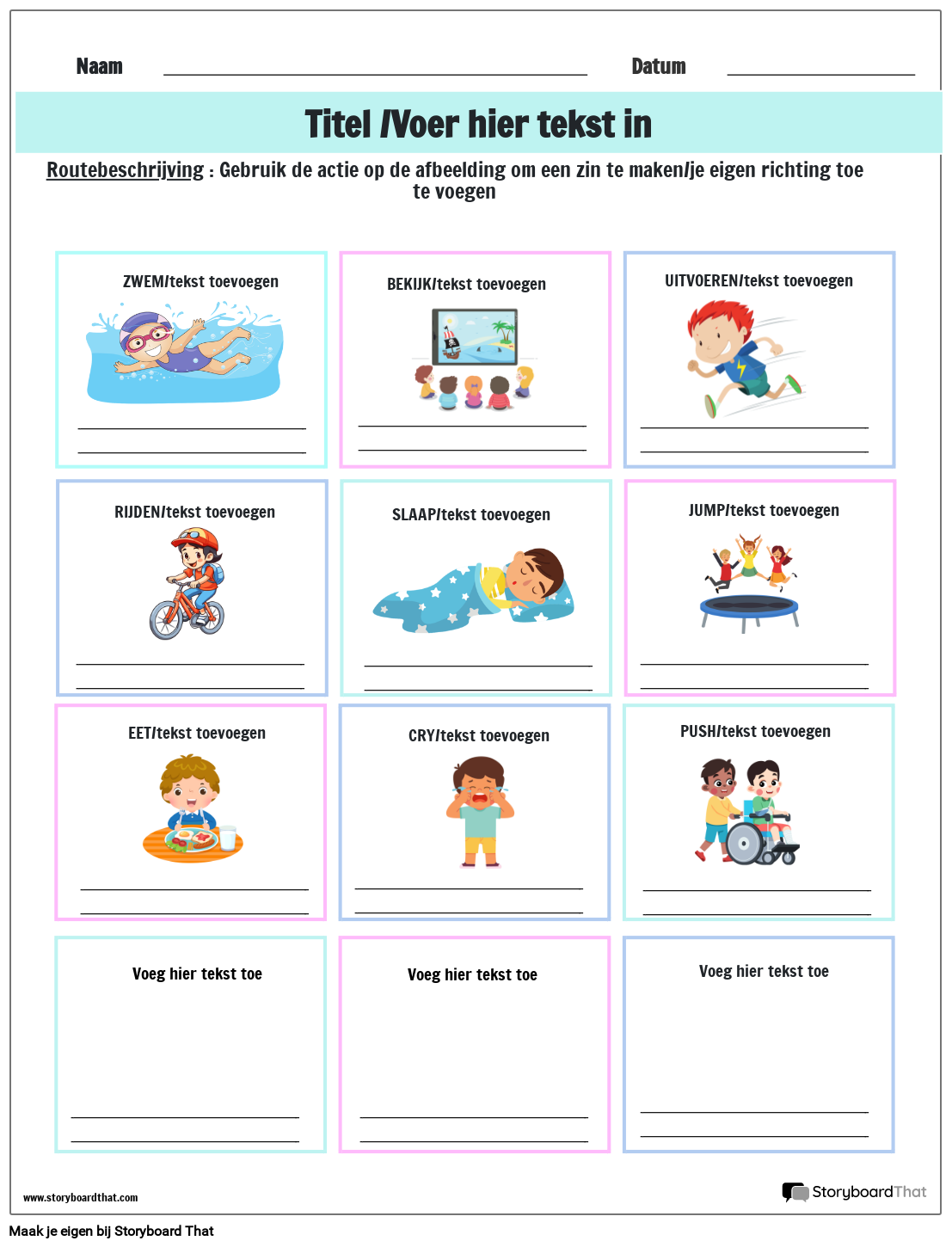 Woord In Zin Woordenschat Storyboard Por Nl examples