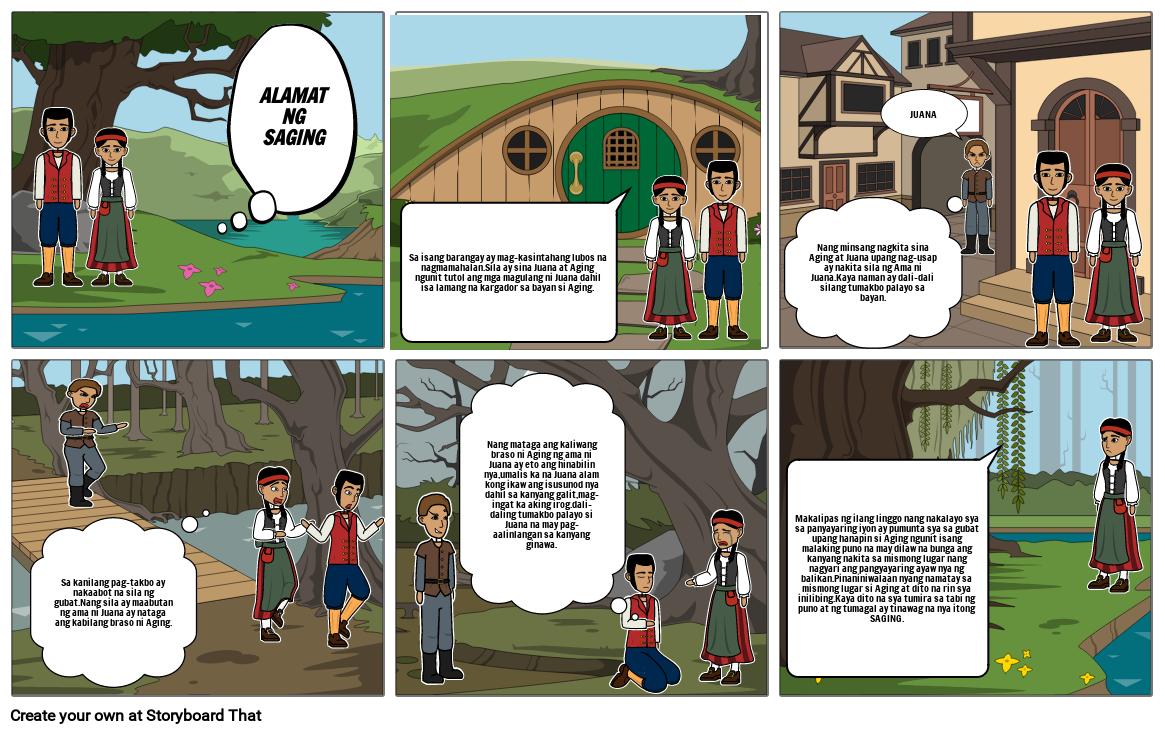 alamat ng saging Storyboard by nlabor
