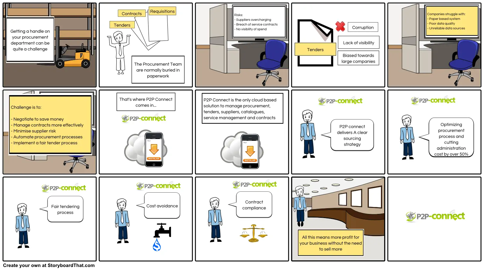 P2P Connect Main Storyboard