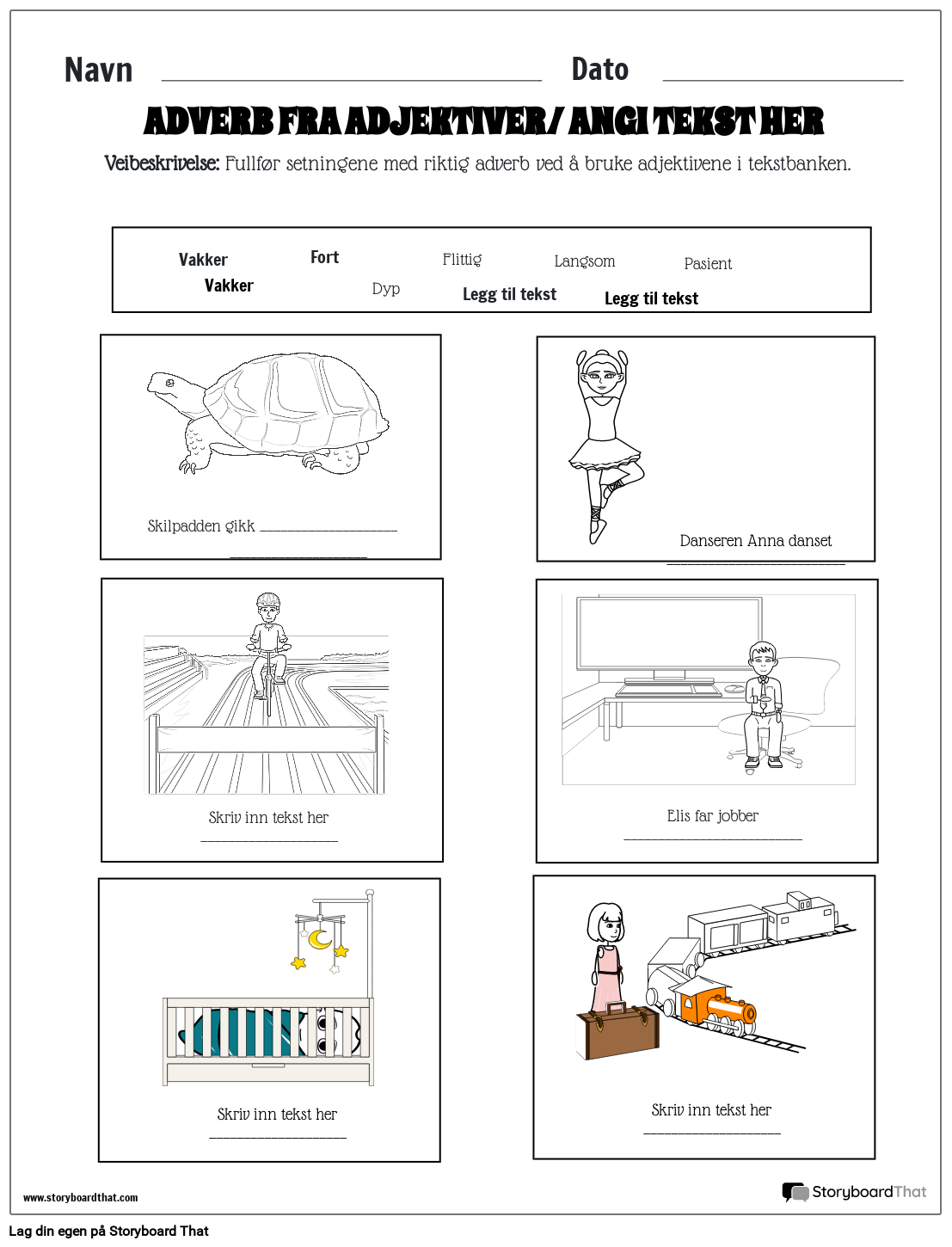 Adverb regneark For Barn Storyboard By No examples adverb-regneark-for-barn-storyboard-by-no-examples