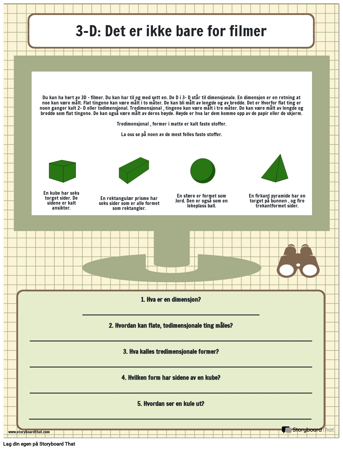 Arbeidsark For Leseaktivitet I Klasserommet Storyboard