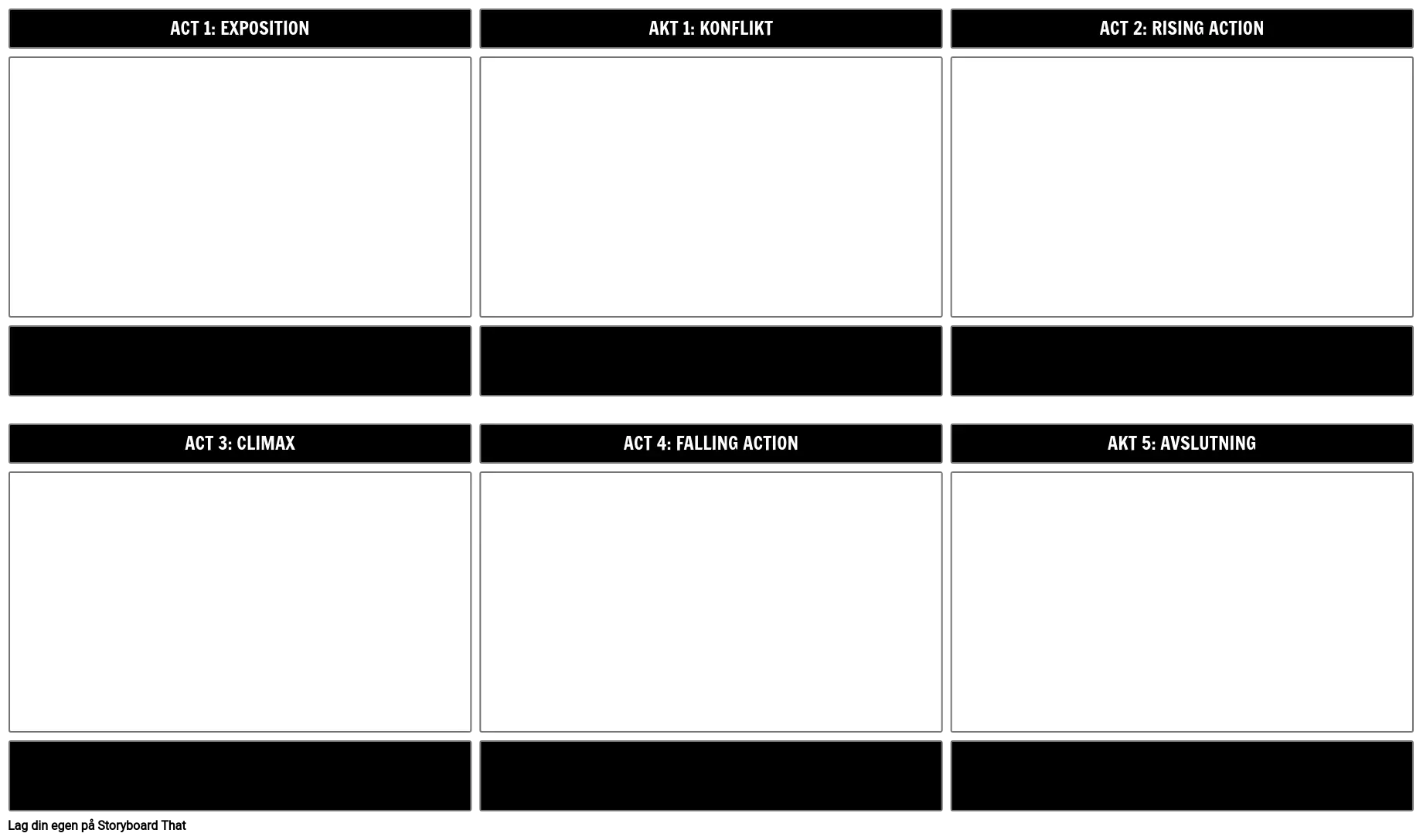 Fem-akters Struktur Spill-diagrammal