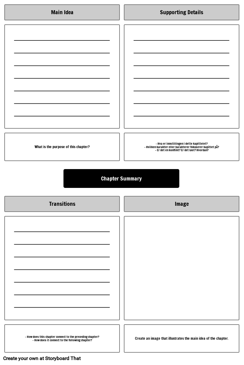 Chapter Over Image Kapitteloversikt Storyboard af no-examples