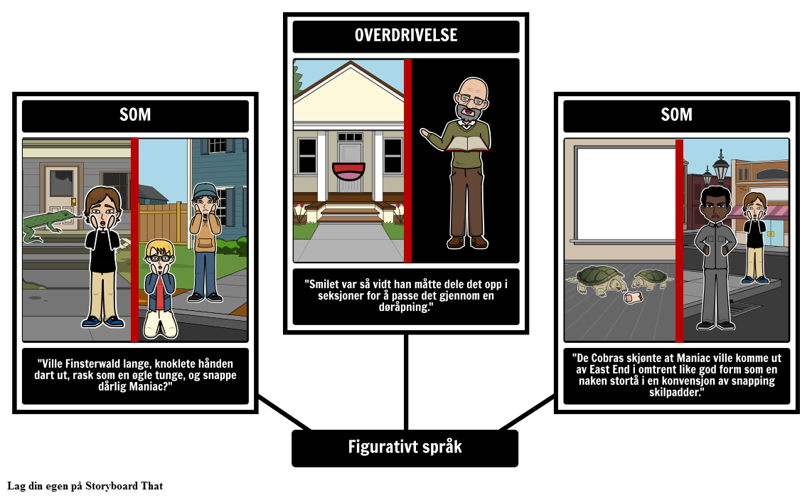 Maniac Magee Figurativ Språk Storyboard Por No Examples 3720