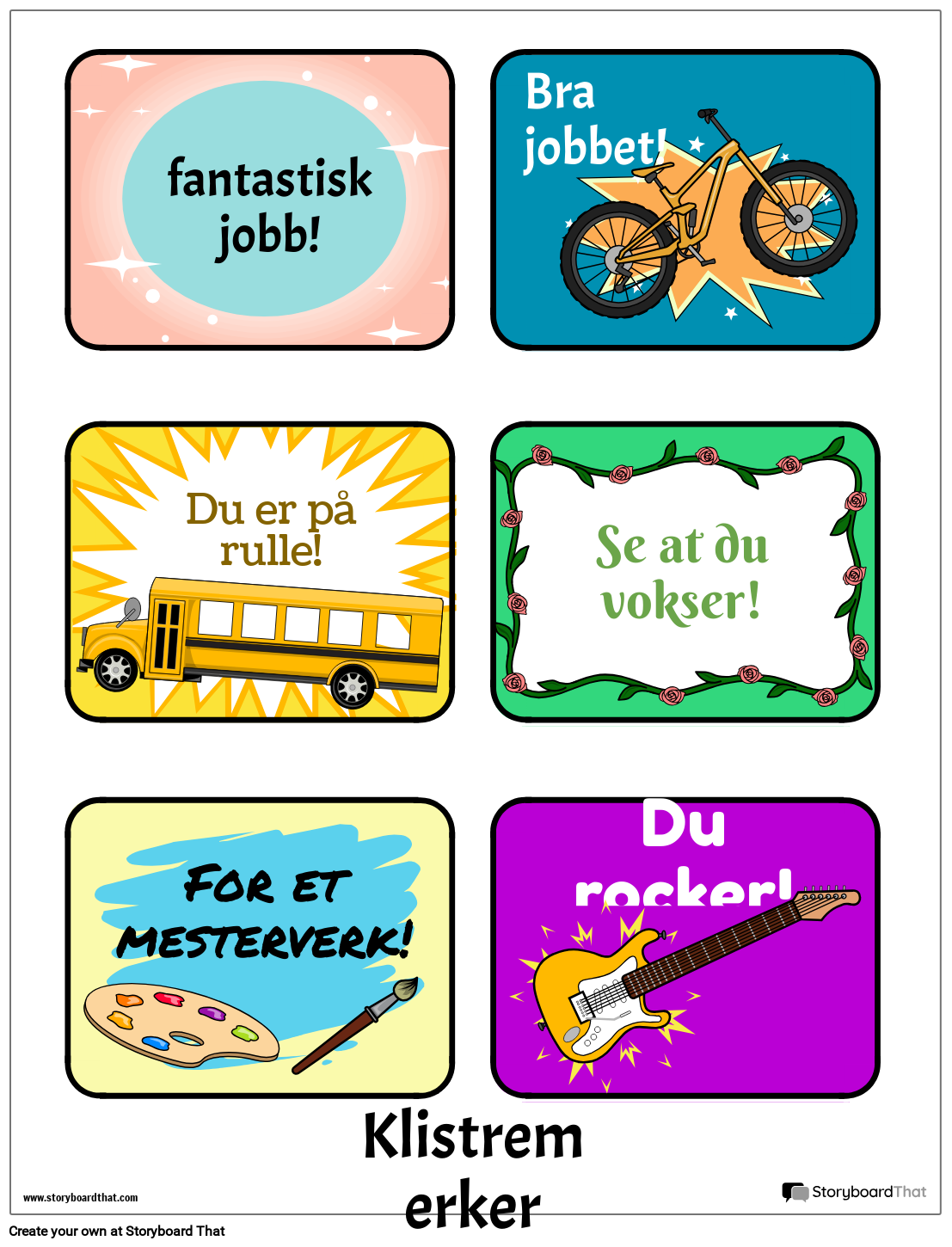 Ny mal for Lag Sideklistremerker 4