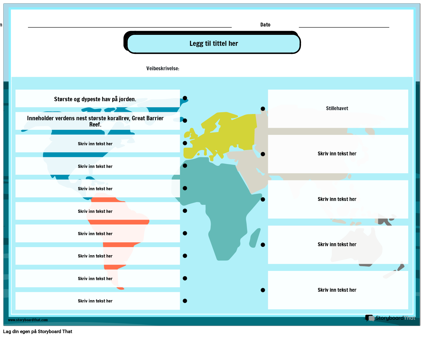 Ocean Facts Worksheet Storyboard by no-examples