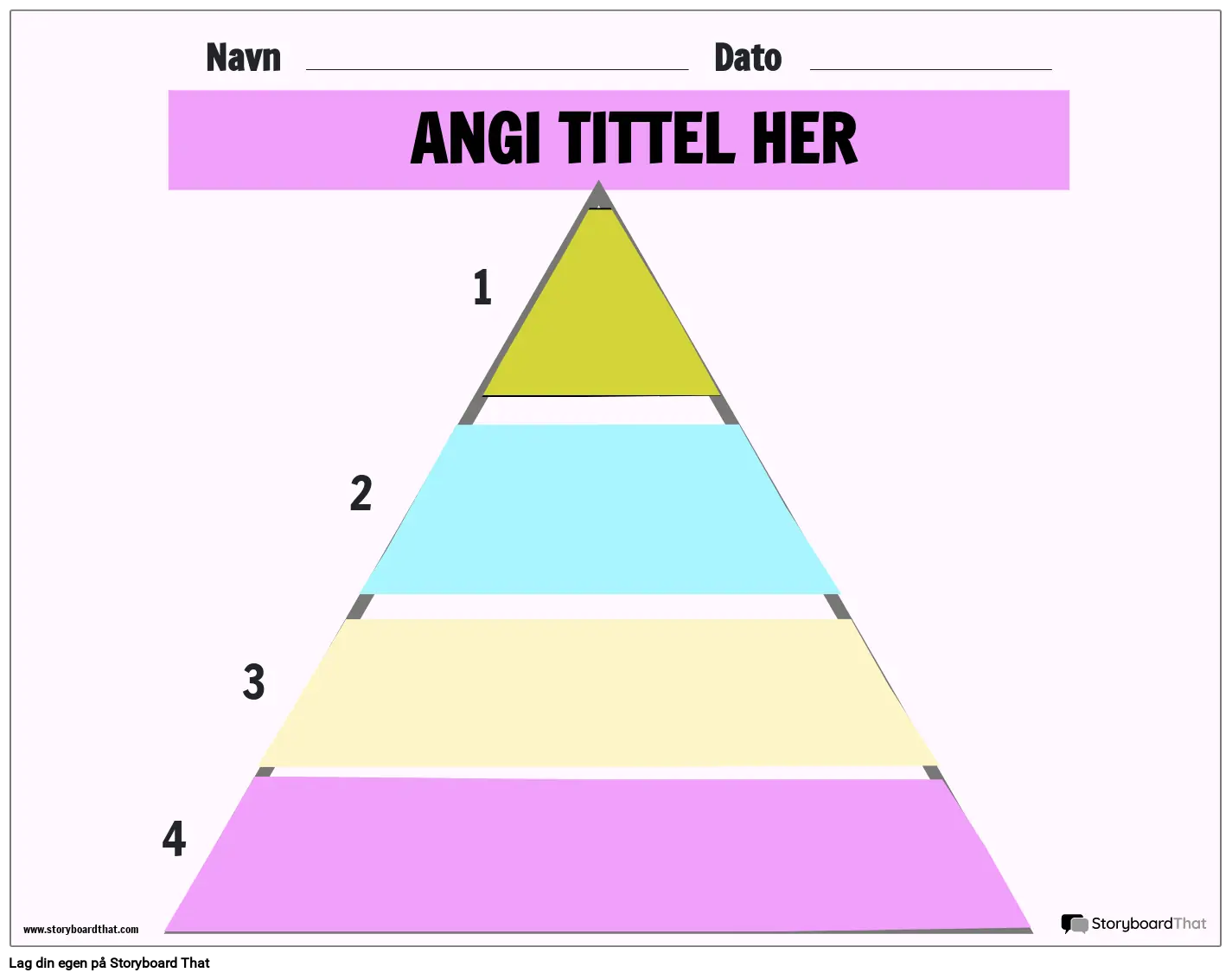 Regneark for liste over pyramidestiler