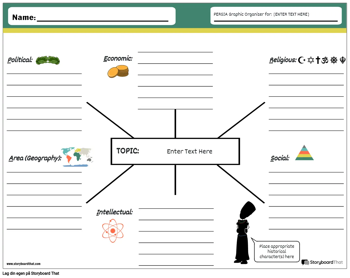 Samfunnsfag Graphic Organizer PERSIA