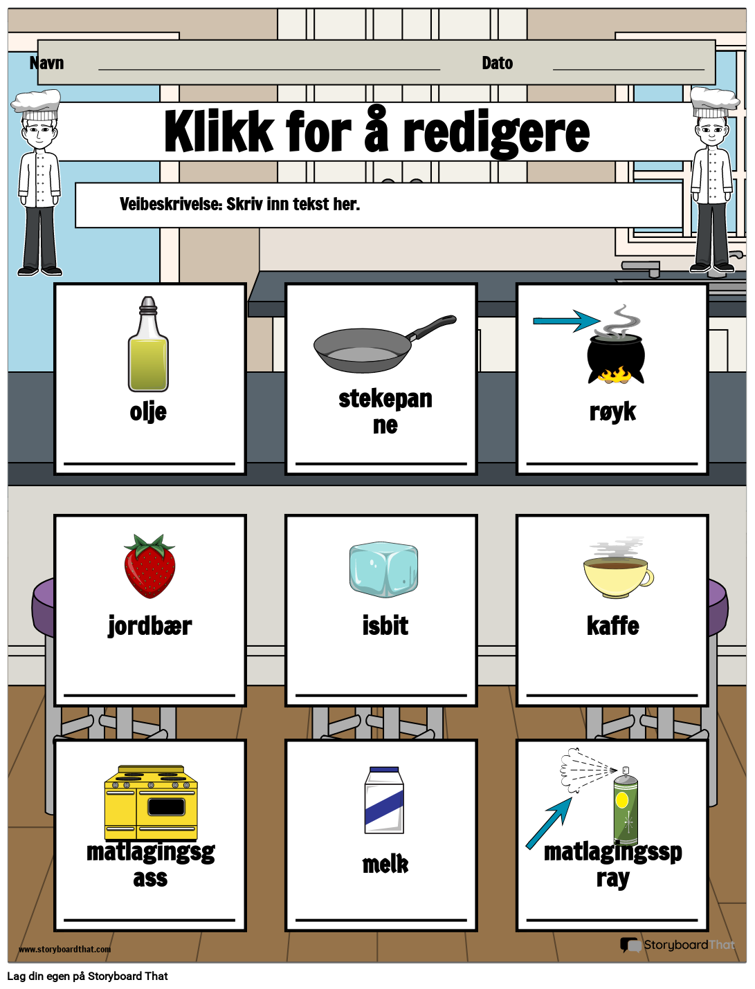 state-of-matter-regneark-med-kj-kkenartikler-storyboard