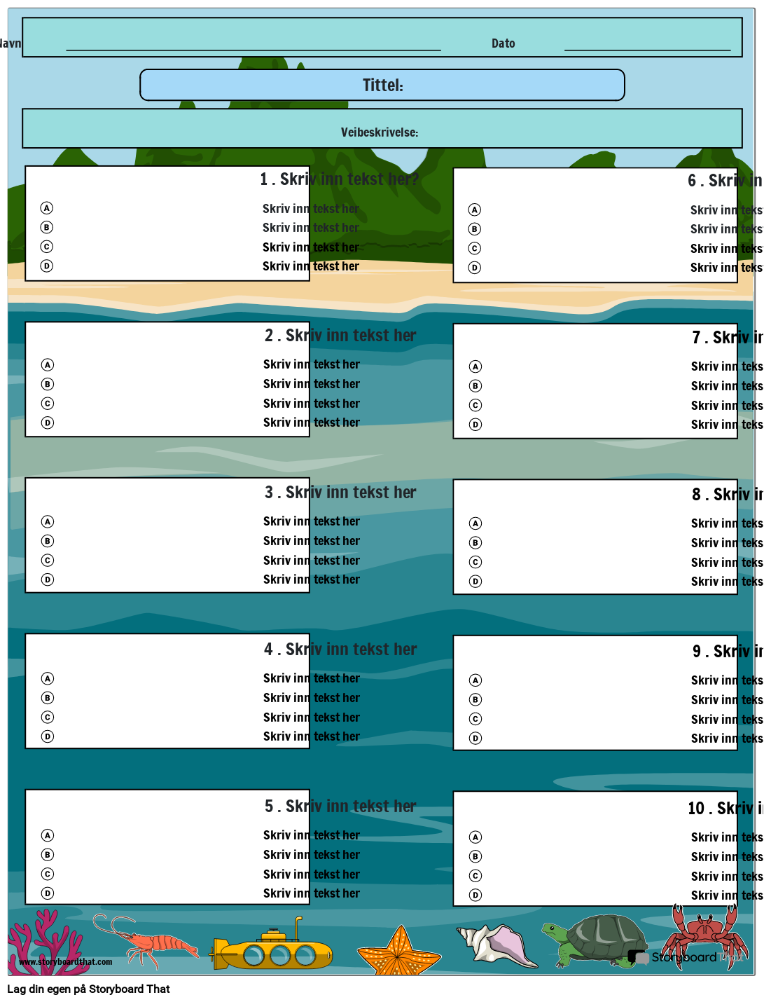 under-havet-tema-flervalg-storyboard-por-no-examples