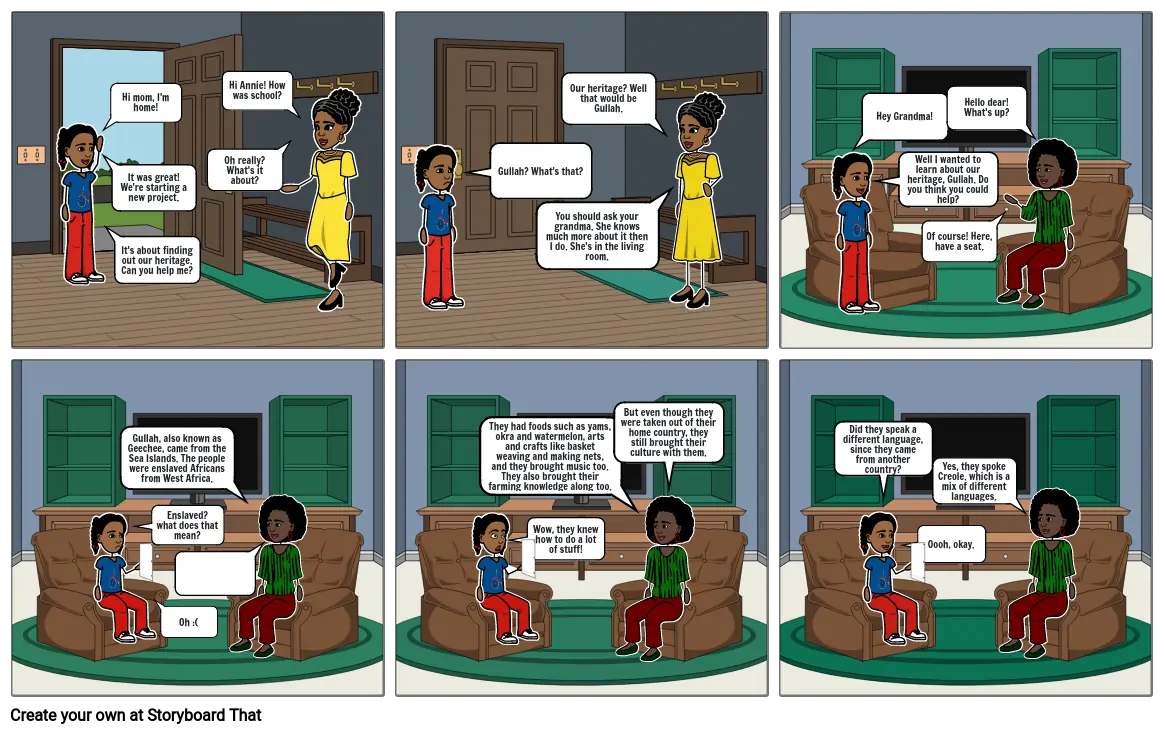 Gullah Storyboard