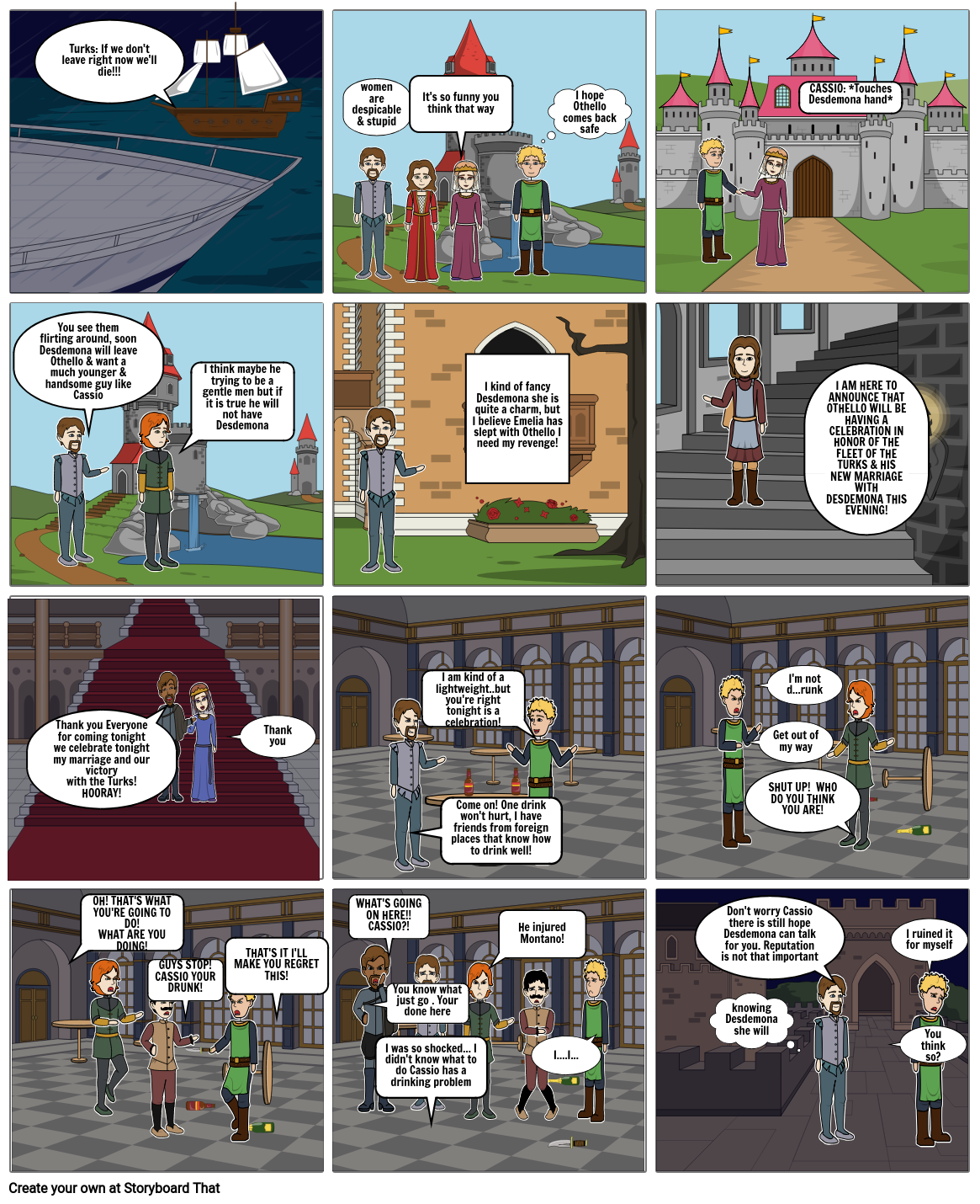 OTHELLO ACT 2 PART 1 Storyboard por odalys10