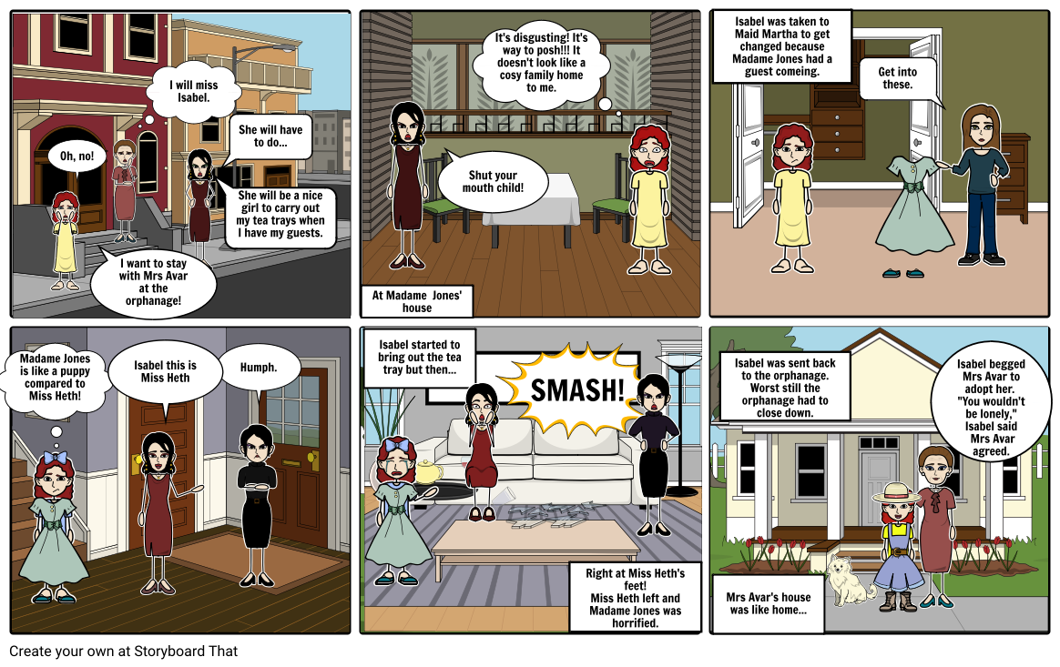 English Sort Story comic by Olivia Lee 5G Storyboard