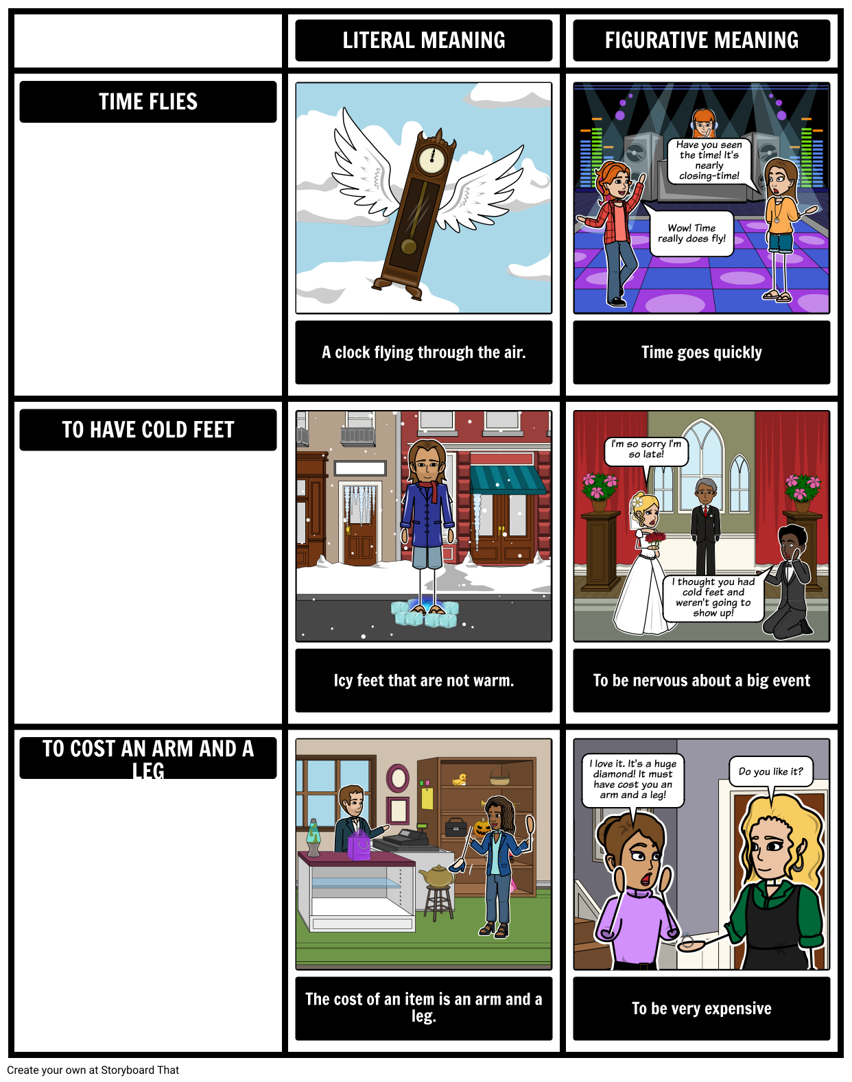 Idioms Storyboard By Oliversmith