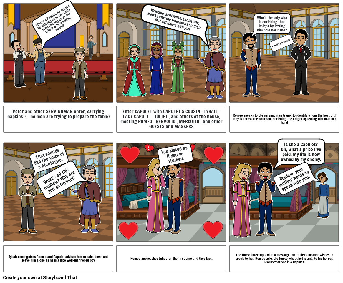 Task 3 Draft Submission Romeo And Juliet Storyboard