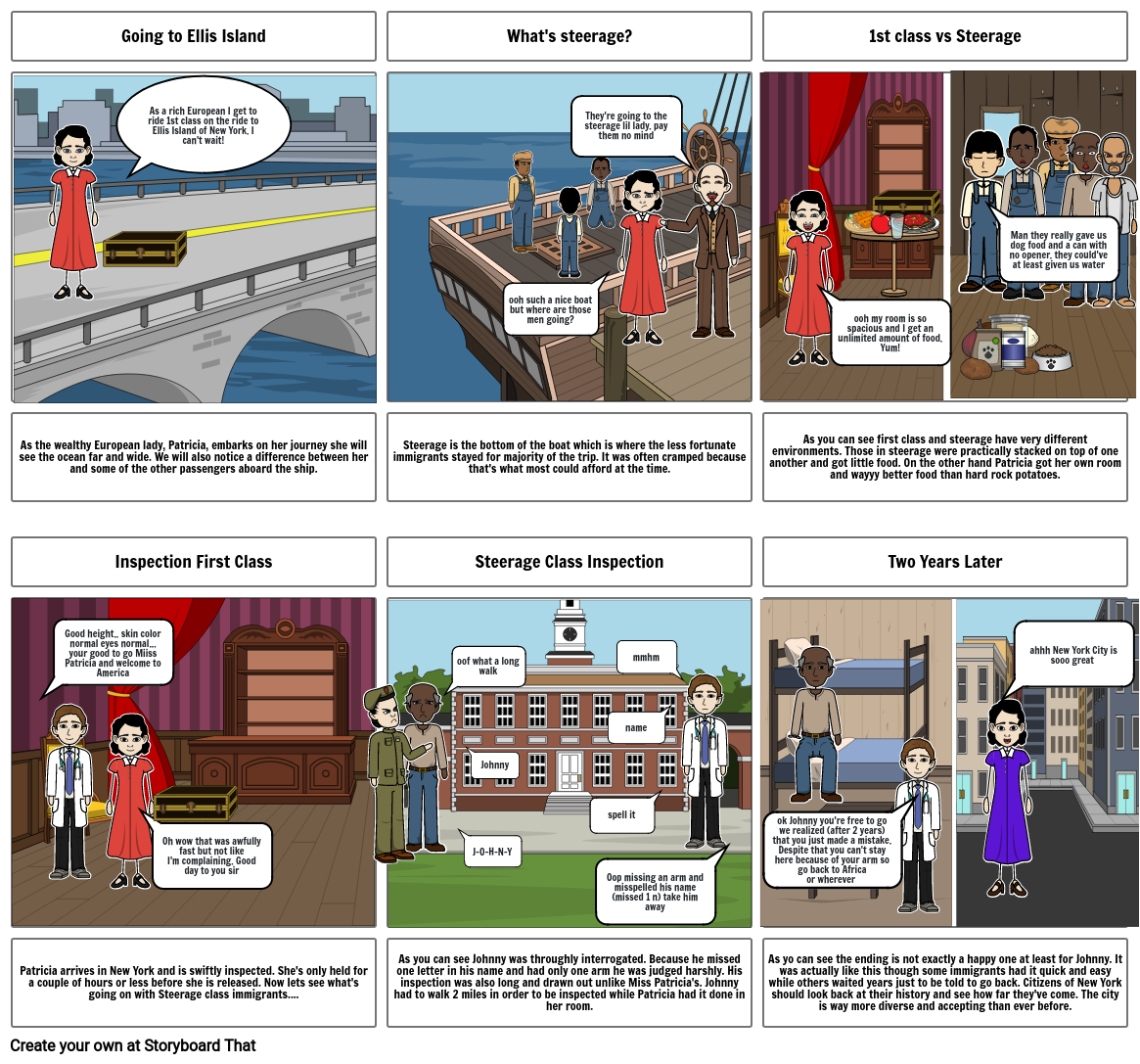 What Immigration was like Storyboard by ookbeormwe2025