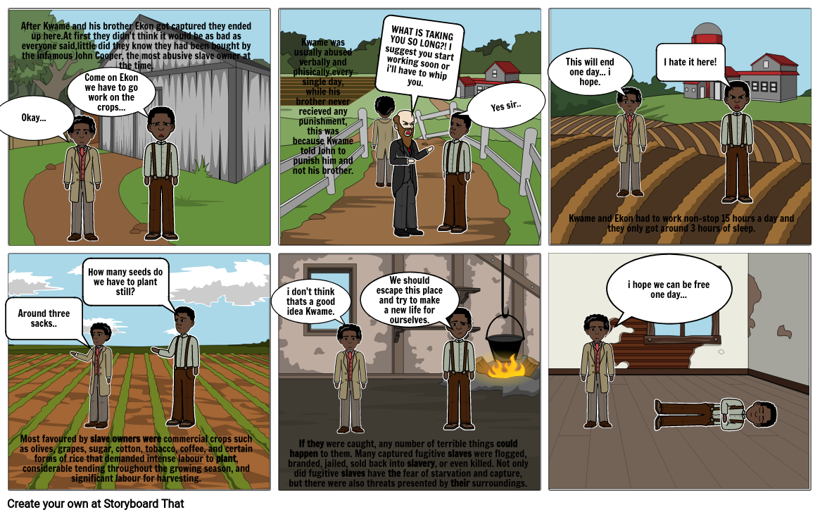 Plantations Storyboard by oscarito