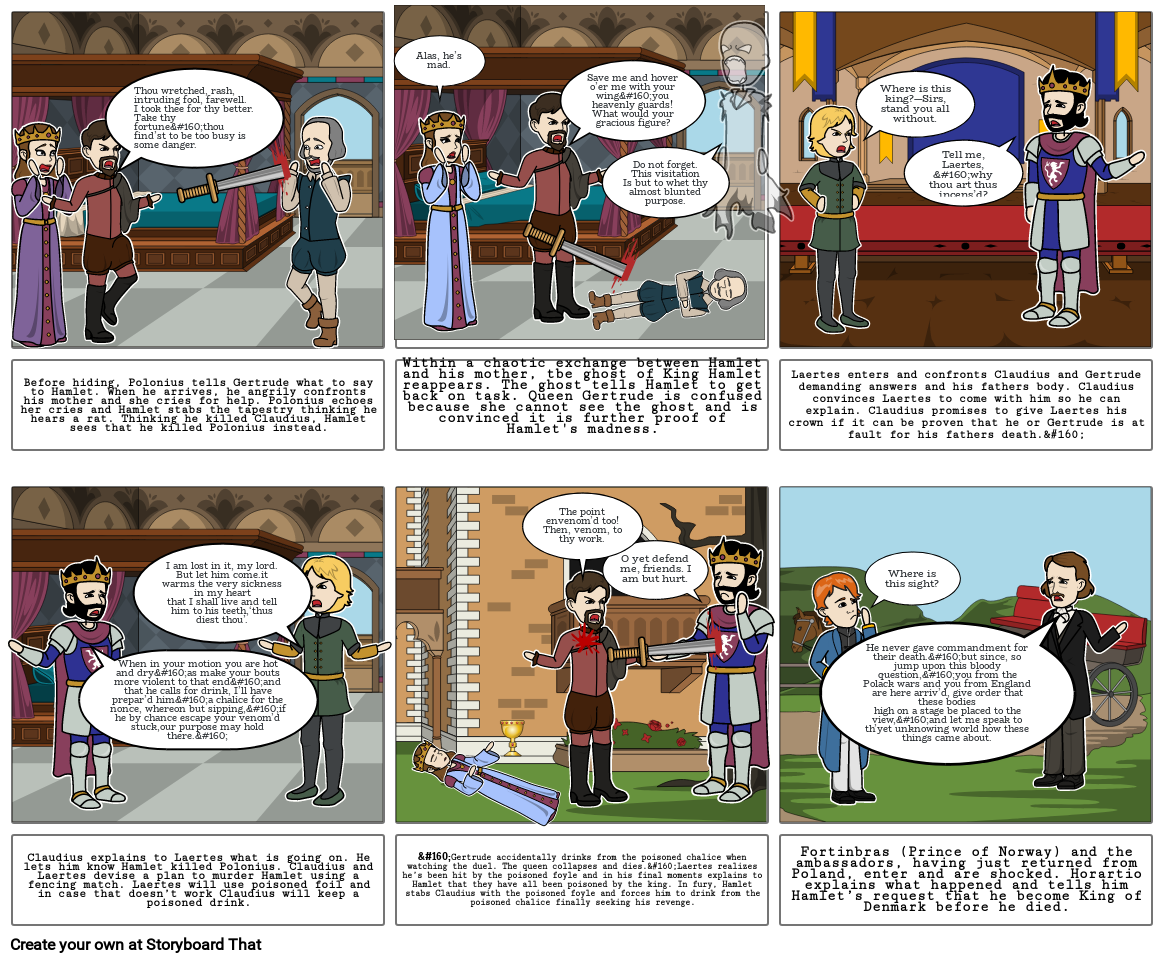 Hamlet Comic pt 3 Storyboard por oyenike13