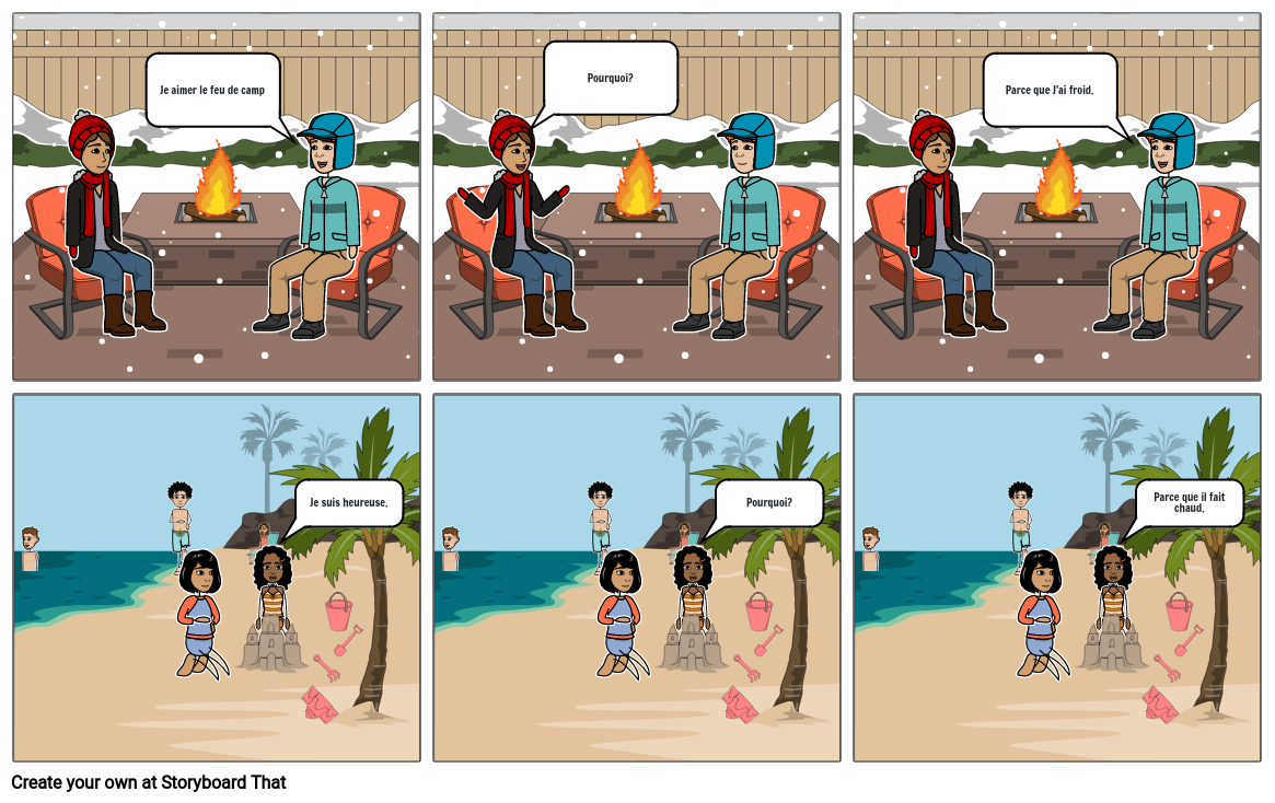 Comic strip french Storyboard by paigemackinnon