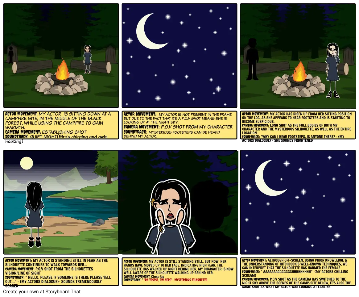 ENGLISH STORY BOARD  ASSESSMENT -&quot;CAMP NIGHTMARE&quot; - PAVLE CEPRNJA 8 ST