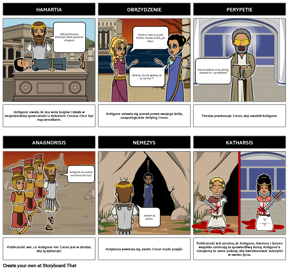 Antigone Tragiczny Bohater القصة المصورة من قبل plexamples