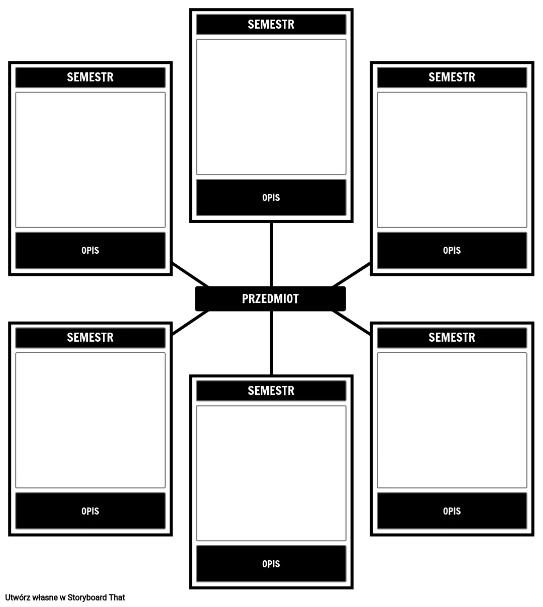 Blank Spider Map - 6 Terms