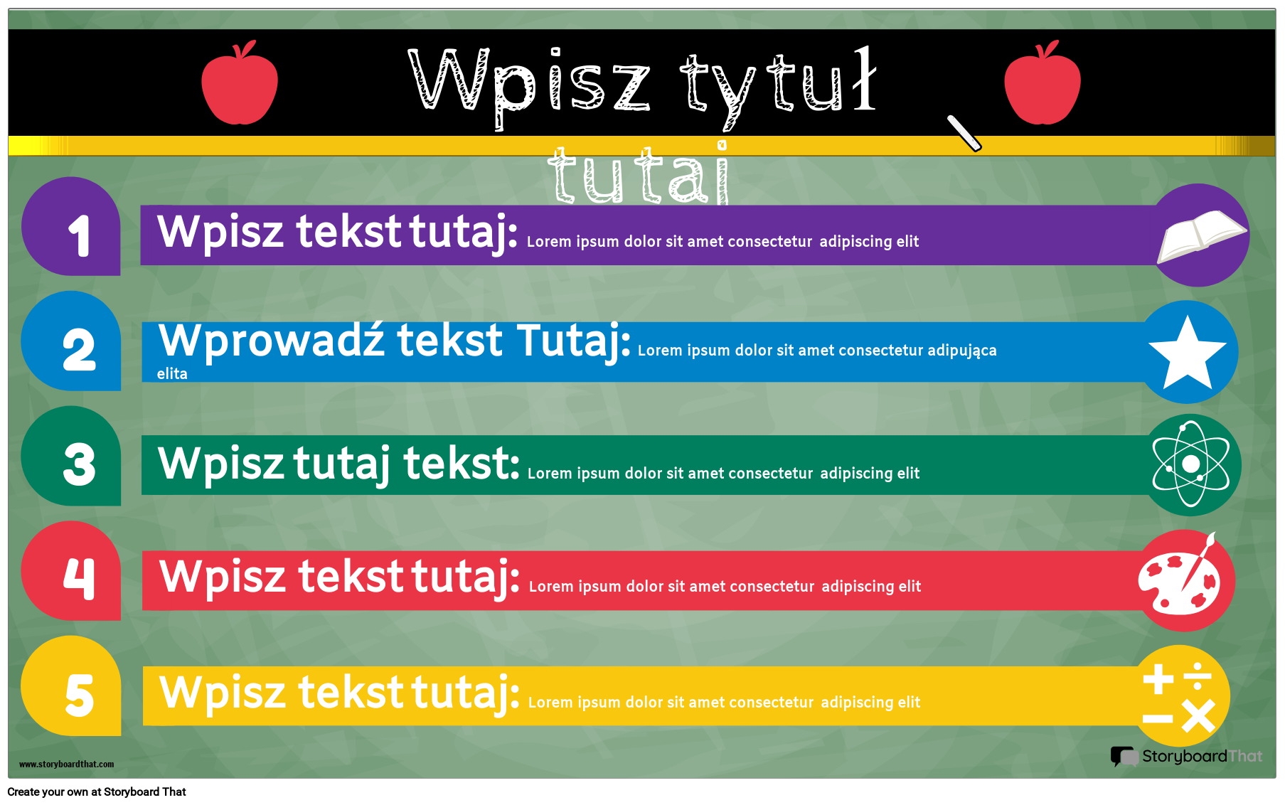 Lista Infografiki Kolor Krajobraz 4