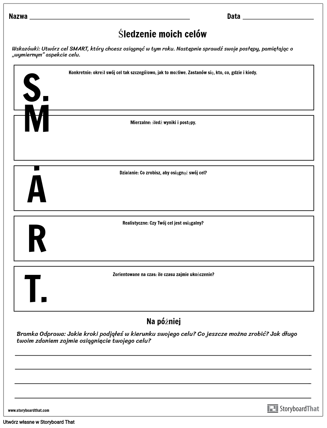 Making Smart Goals Worksheet Storyboard Przez Pl Examples Hot Sex Picture