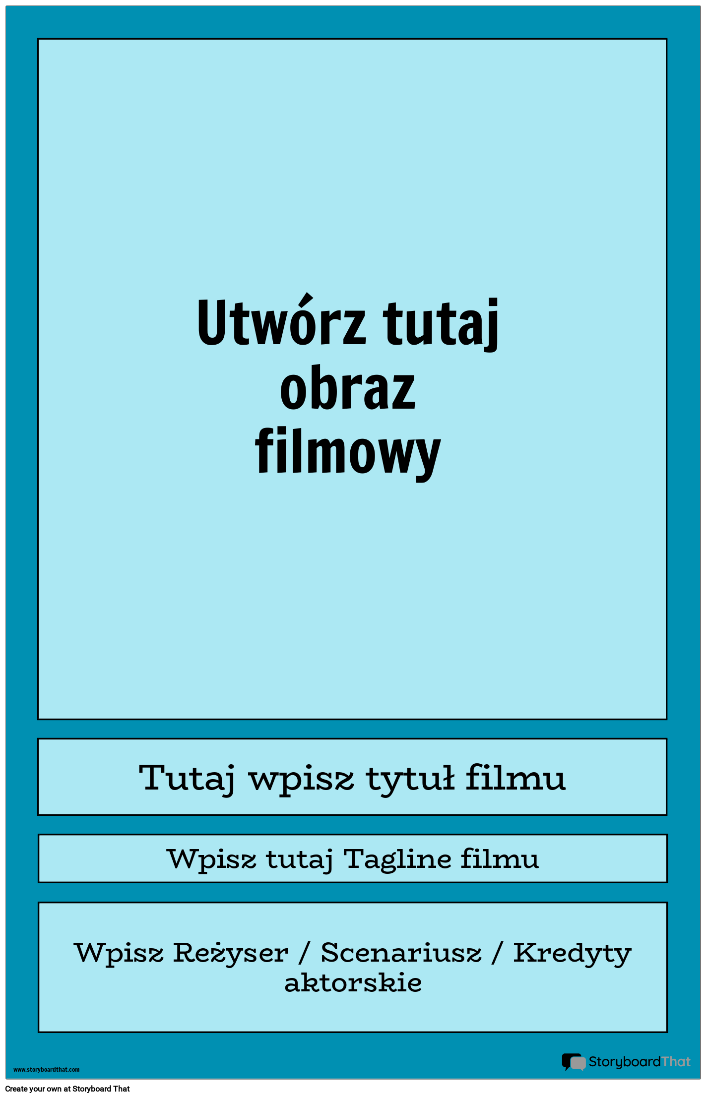 Szablon Plakatu Filmowego Movie Poster Maker StoryboardThat